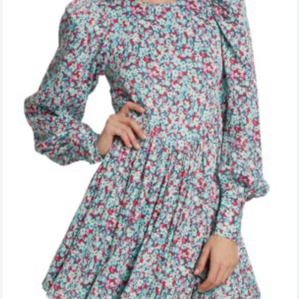 NEW RÓTATE Floral Women Dress - Pink and Blue size 38